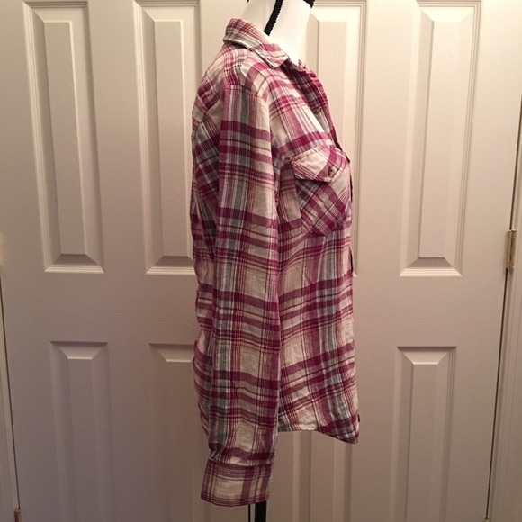 Cotton plaid flannel white shirt holiday photos - Picture 2 of 6